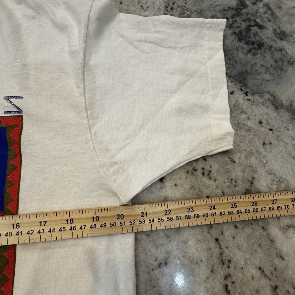 VTG '89 Single Stitch Dallas Texas T Shirt Graphic Print Coyote Glitter Sz Large - Picture 5 of 7